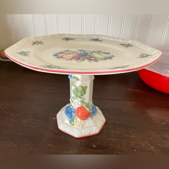 Vintage Avon Sweet Country Harvest Ceramic Homemade Cake Stand❤️🍰 - Picture 11 of 16